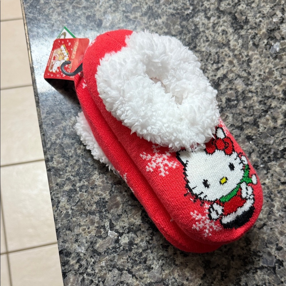 Hello Kitty Red and White Kids Slippers
